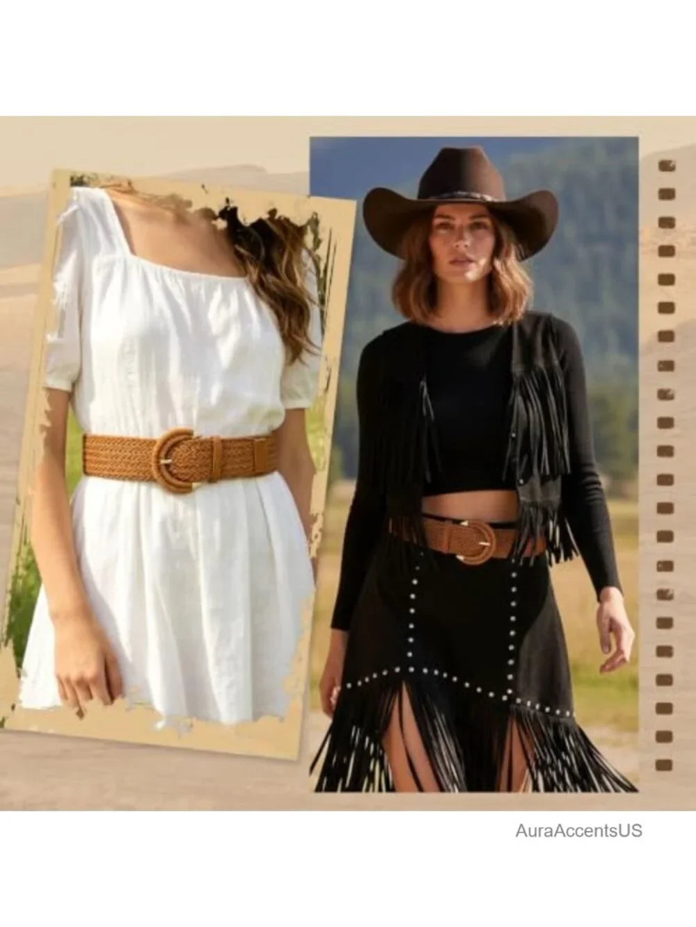 Women Braided Belt for Dress Wide Boho Belt Fashion Straw Woven Waist Belt